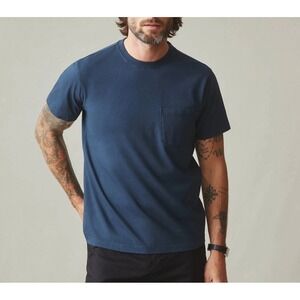 American Giant Men's Navy Blue Cotton Pocket Tee T-Shirt Size XL USA NWOT